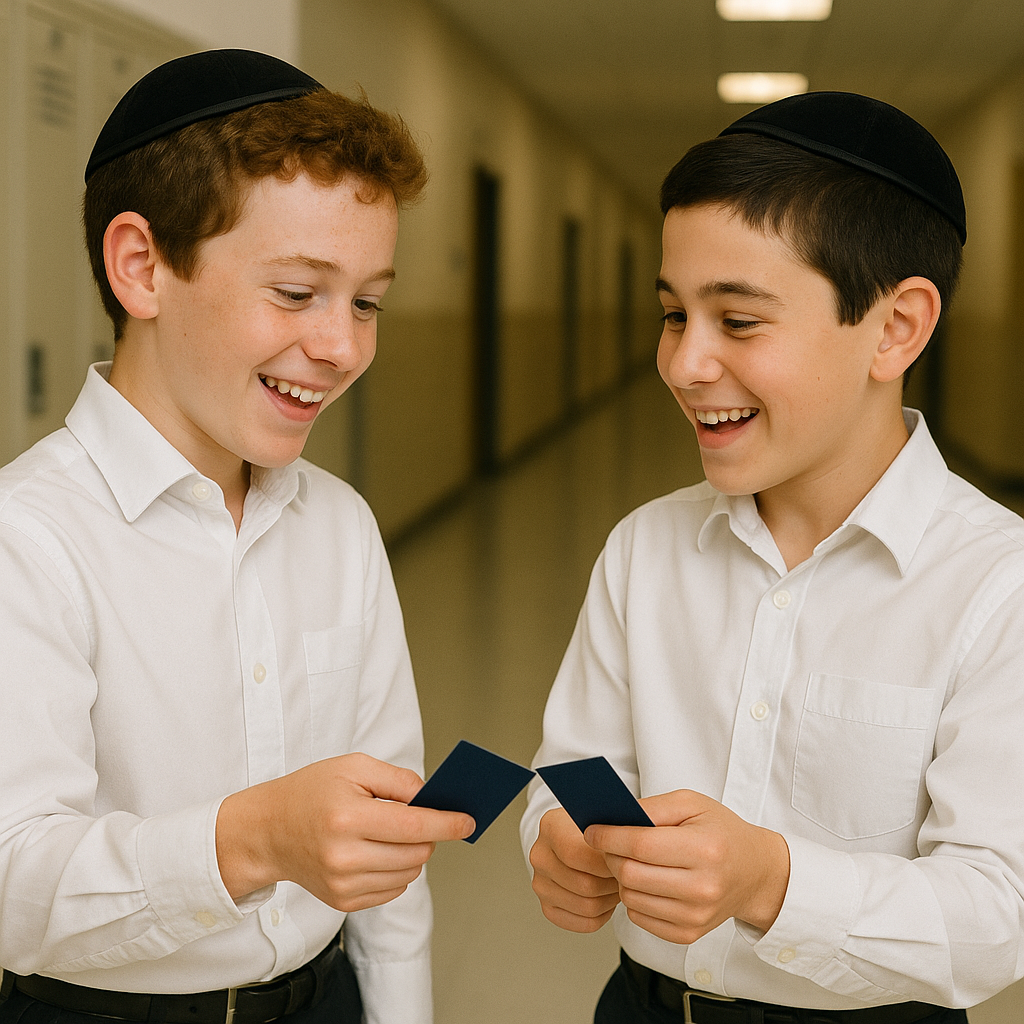 Boys in School Trading Cards